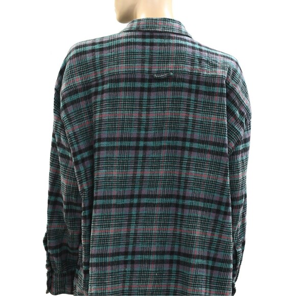 BDG Urban Outfitters Dani Flannel Shirt Tunic Top Oversized Butondown M 280902 - Picture 9 of 9
